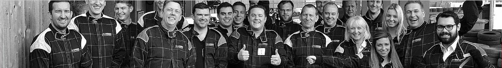 A corporate team at the circuit