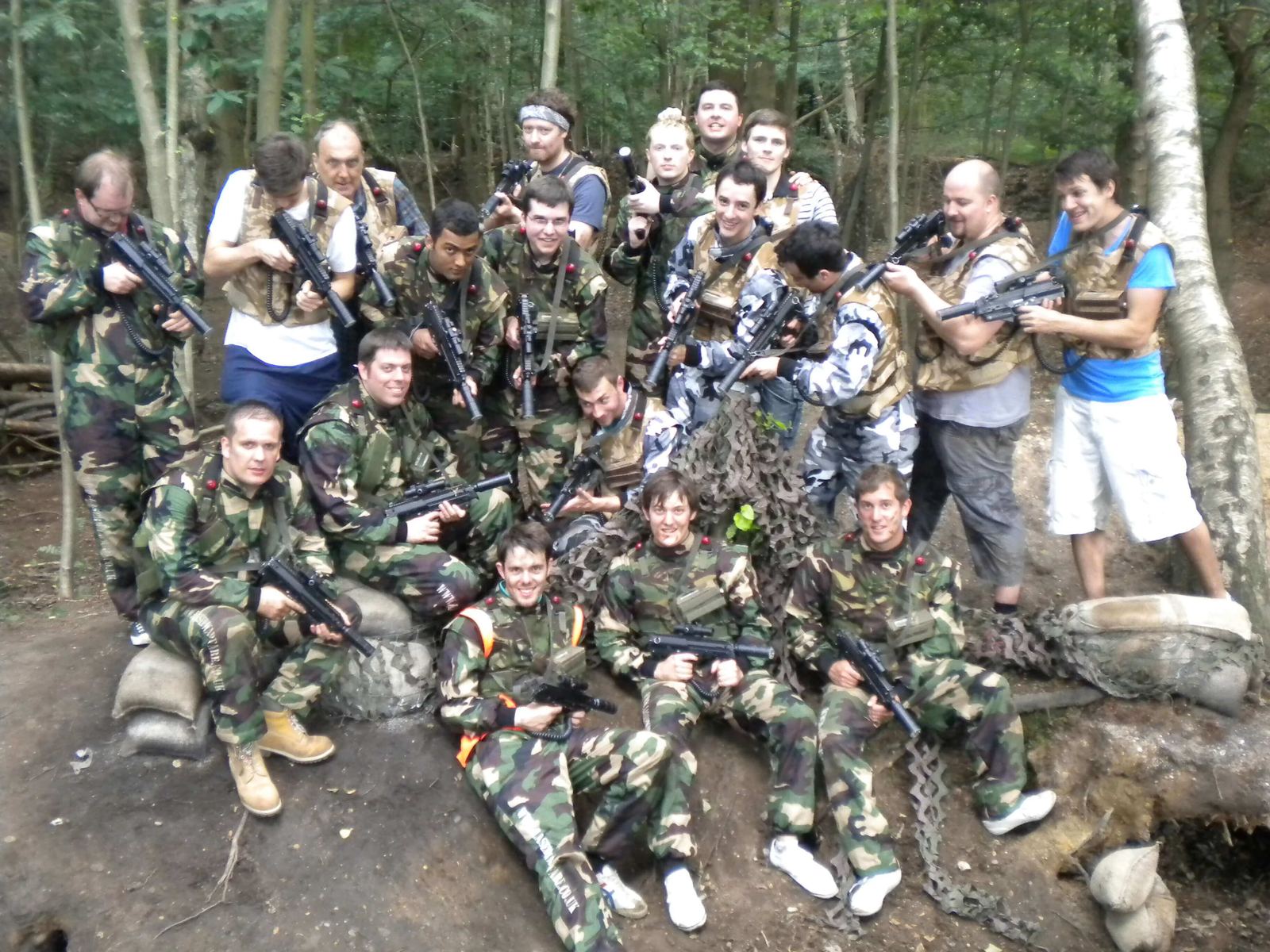 A full group of players before a game